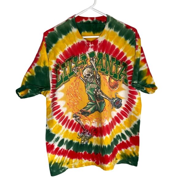 Vintage 90s 1996 Grateful Dead Olympics Lithuania Blue Spectrum T-Shirt Mens XL - Picture 2 of 11